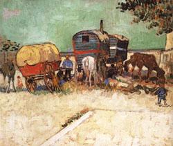 Vincent Van Gogh The Caravans France oil painting art